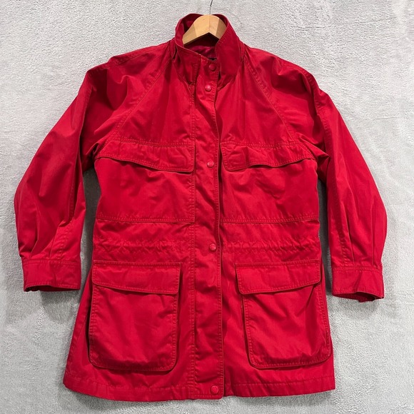 Vintage Eddie Bauer Jacket Women's Medium Red‎ Parka Gorpcore Utility - Picture 1 of 12